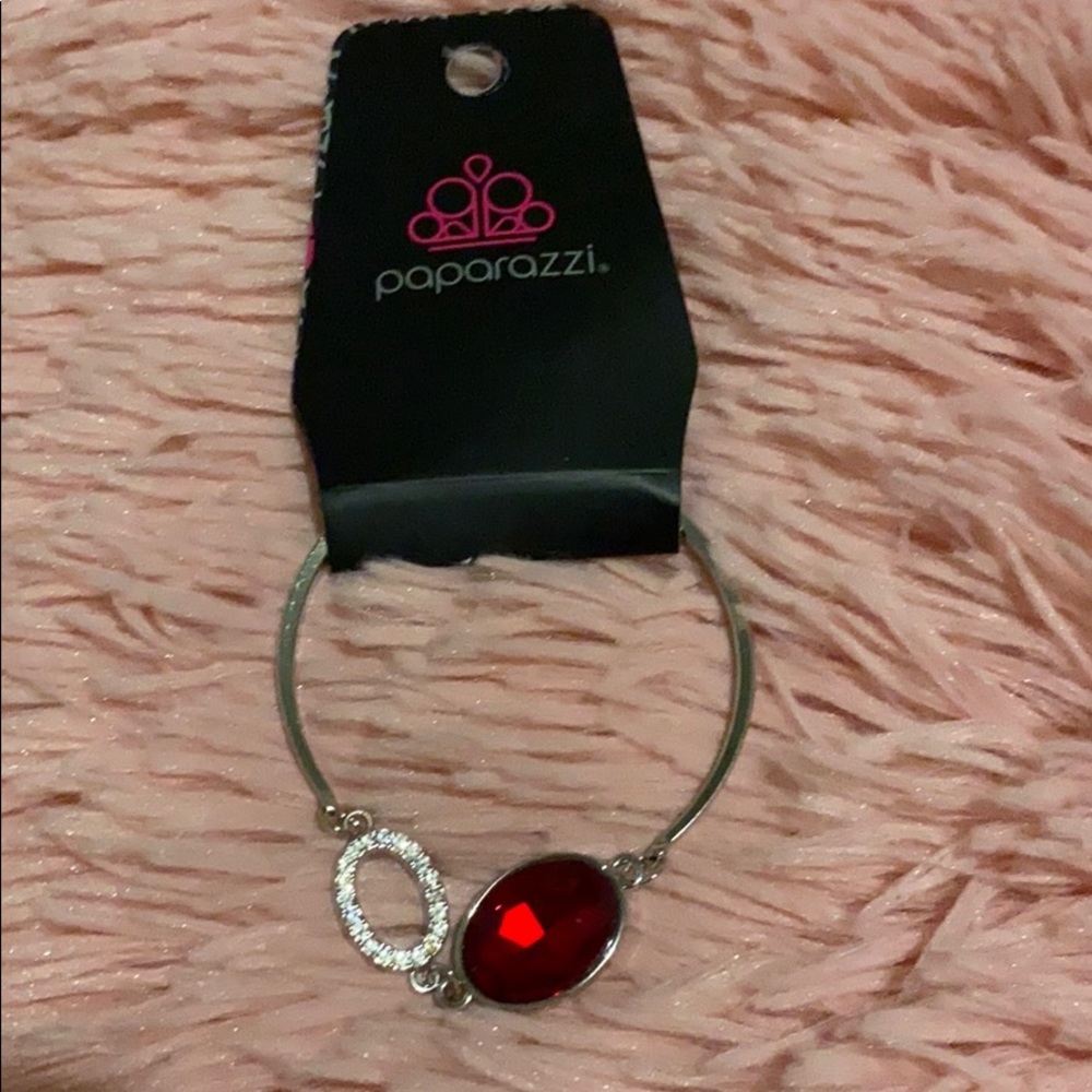Glamorous Red And Diamond Bracelet